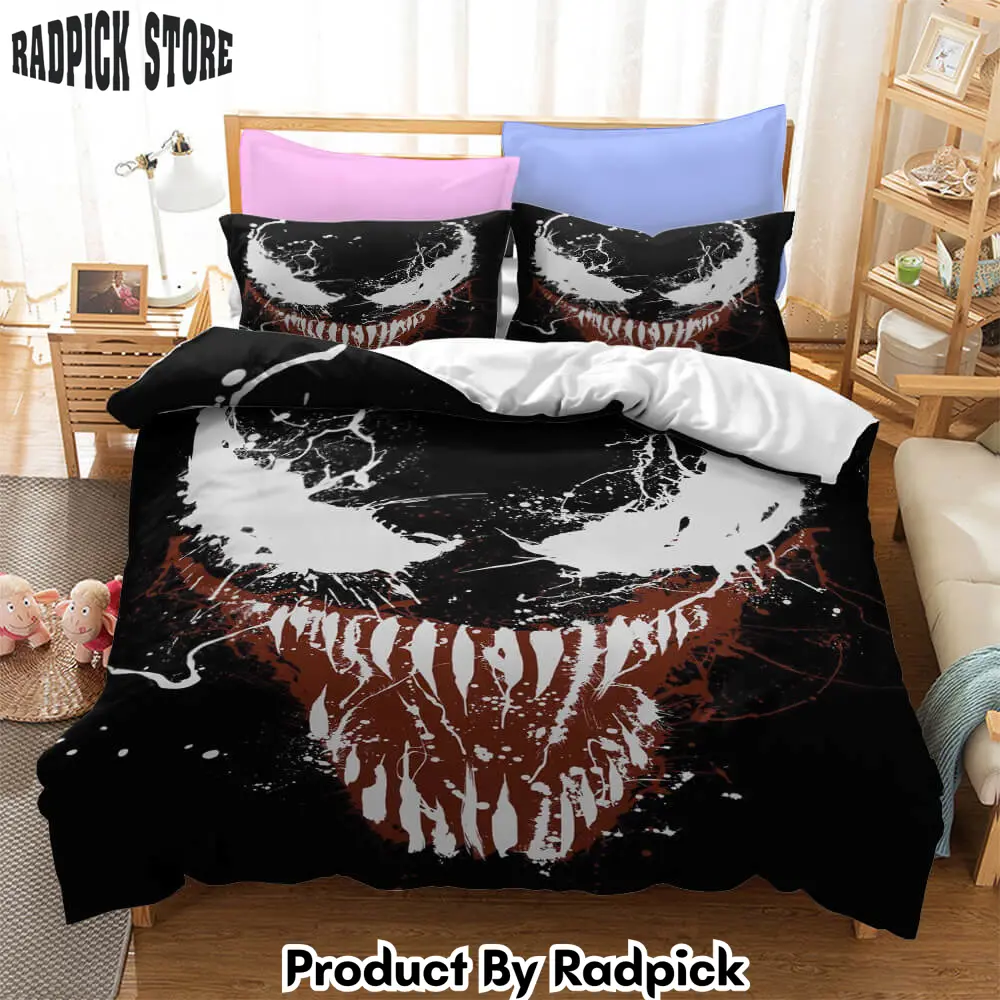 Movie venom cosplay bedding set duvet cover halloween bed sheets sets  rp0418445